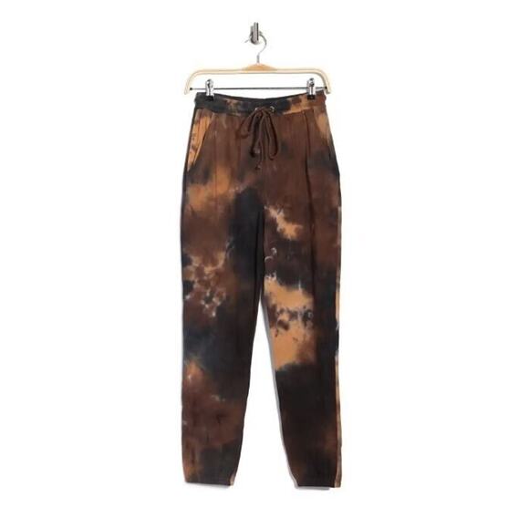 HYFVE NEW $75 Drawstring Waist Tie Dye Sweatpants in Brown Multi Medium - Picture 3 of 3